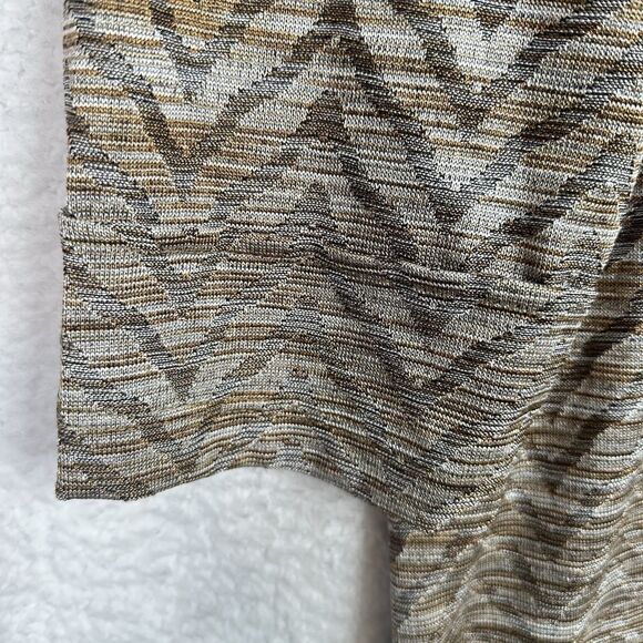 Chico’s Collection Metallic Chevron Open Front Jacket Size 3 (XL/16) - Picture 6 of 16